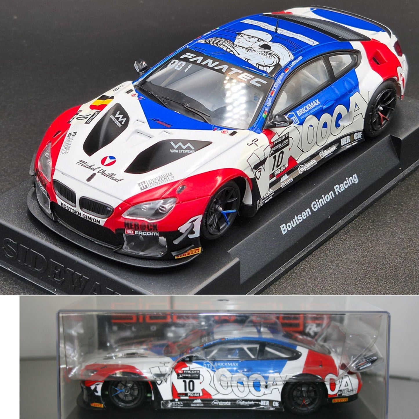 SIDEWAYS 1-32 BMW M6 GT3 – BOUTSEN GINION RACING NO. 10 SWCAR03E