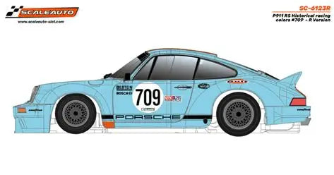 SCALEAUTO 1-32 PORSCHE 911 RS GULF NO. 709 HISTORICAL RACING COLOURS - R VERSION SC-6123R