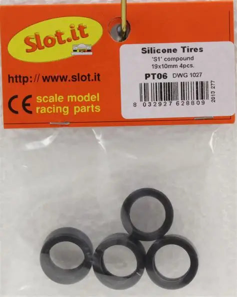 SLOT.IT S1 TYRES (19 X 10MM) PT06