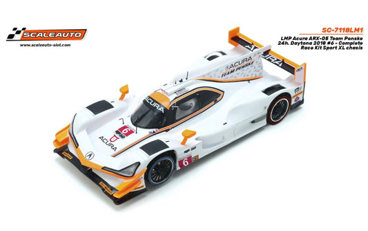 SCALEAUTO LMP ACURA ARX-05 TEAM PENSKE #6 COMPLETE PAINTED BODY RACING KIT 1:24 SCALE SLOT CAR SC7118LM1