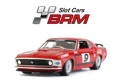 BRM 1-24 FORD MUSTANG BOSS 302 NO. 9 ALAN MOFFAT BRM195