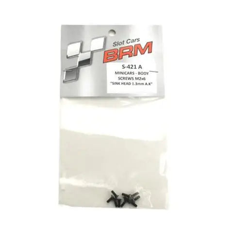 BRM Body Screws – M2 x 6mm Flat Head (x8)b S-421 A