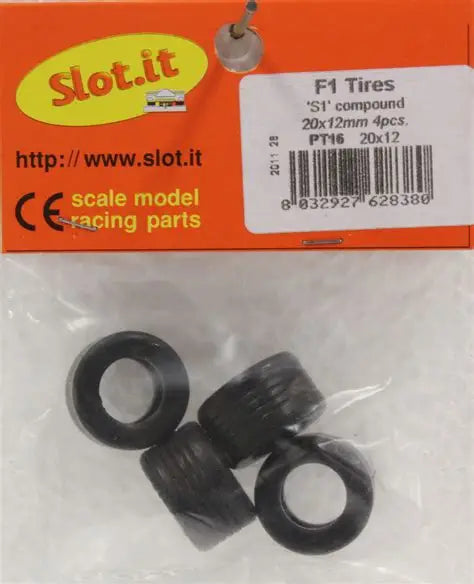 SLOT.IT S1 TYRES FOR F1 (20 X 12MM) PT16